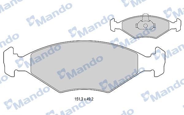 Mando MBF015193 - Тормозные колодки, дисковые, комплект unicars.by