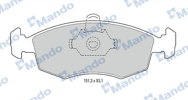 Mando MBF015174 - Тормозные колодки, дисковые, комплект unicars.by