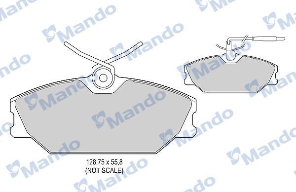 Mando MBF015101 - Тормозные колодки, дисковые, комплект unicars.by