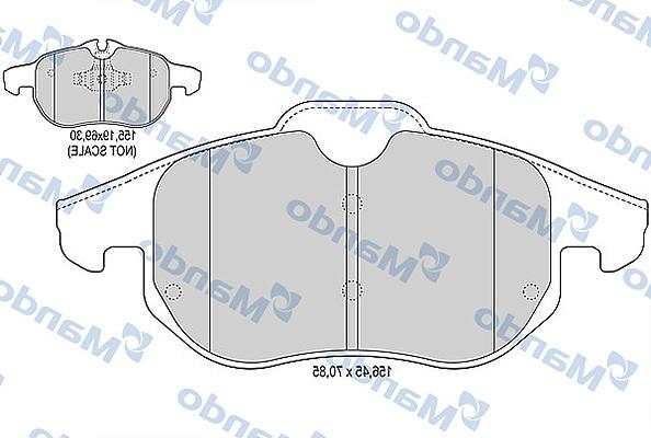 Mando MBF015181 - Тормозные колодки, дисковые, комплект unicars.by