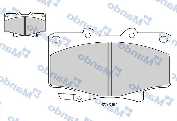 Mando MBF015856 - Тормозные колодки, дисковые, комплект unicars.by