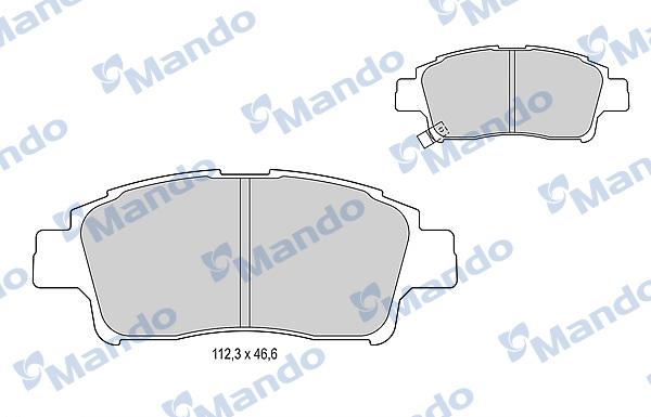 Mando MBF015860 - Тормозные колодки, дисковые, комплект unicars.by