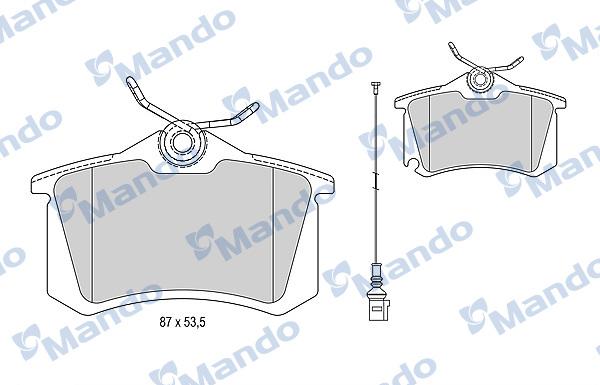 Mando MBF015810 - Тормозные колодки, дисковые, комплект unicars.by