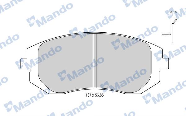 Mando MBF015829 - Тормозные колодки, дисковые, комплект unicars.by