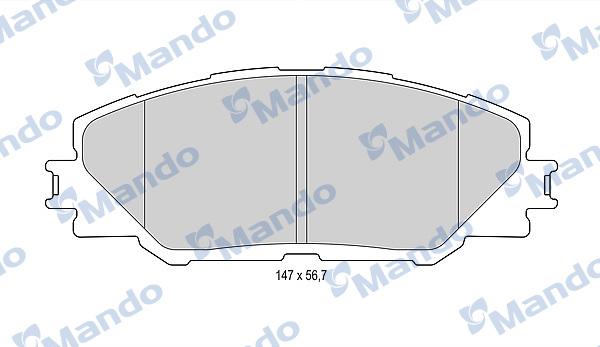 Mando MBF015875 - Тормозные колодки, дисковые, комплект unicars.by