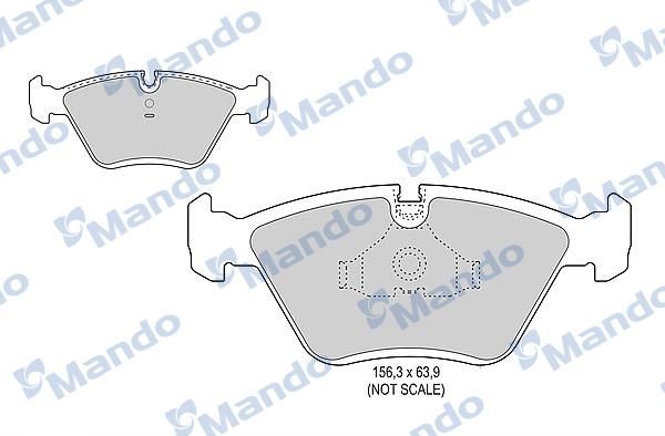 Mando MBF015398 - Тормозные колодки, дисковые, комплект unicars.by