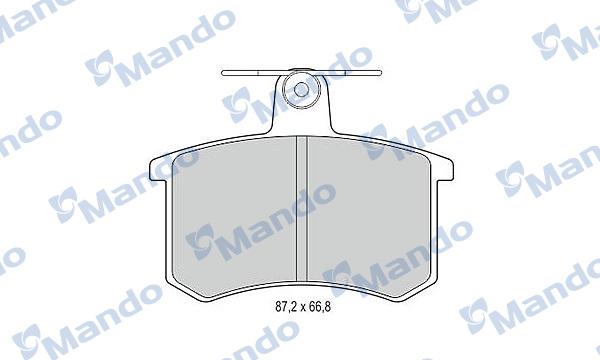 Mando MBF015353 - Тормозные колодки, дисковые, комплект unicars.by