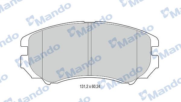 Mando MBF015308 - Тормозные колодки, дисковые, комплект unicars.by