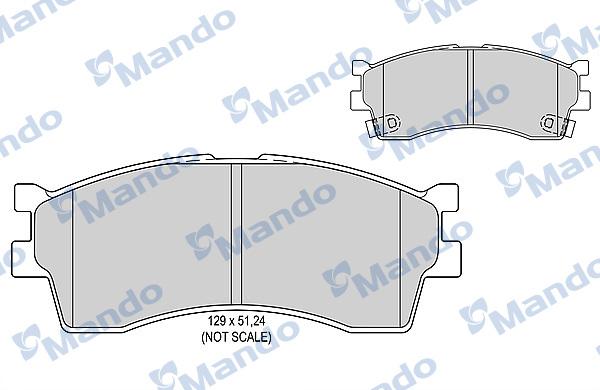 Mando MBF015317 - Тормозные колодки, дисковые, комплект unicars.by