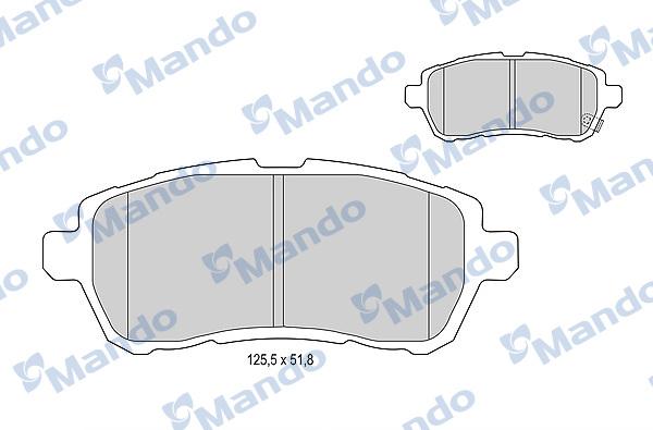 Mando MBF015245 - Тормозные колодки, дисковые, комплект unicars.by