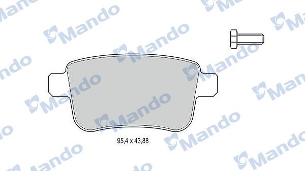 Mando MBF015241 - Тормозные колодки, дисковые, комплект unicars.by