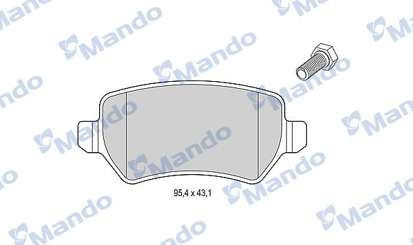 Mando MBF015200 - Тормозные колодки, дисковые, комплект unicars.by