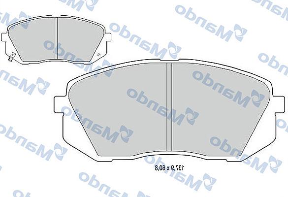 Mando MBF015235 - Тормозные колодки, дисковые, комплект unicars.by