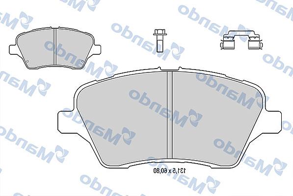 Mando MBF015279 - Тормозные колодки, дисковые, комплект unicars.by