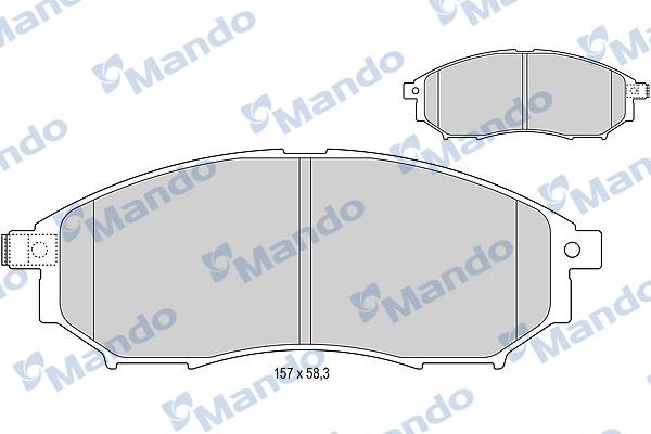 Mando MBF015745 - Тормозные колодки, дисковые, комплект unicars.by