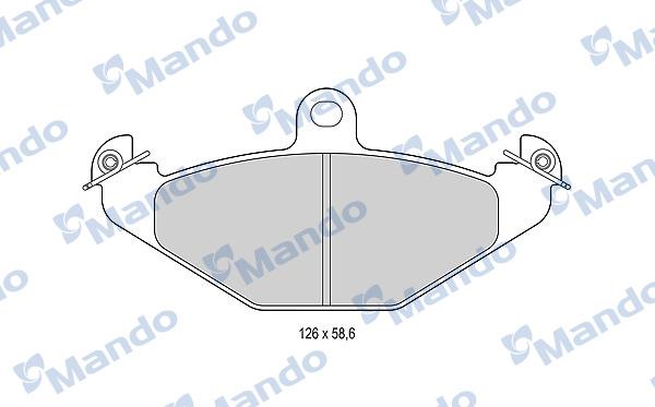 Mando MBF015762 - Тормозные колодки, дисковые, комплект unicars.by