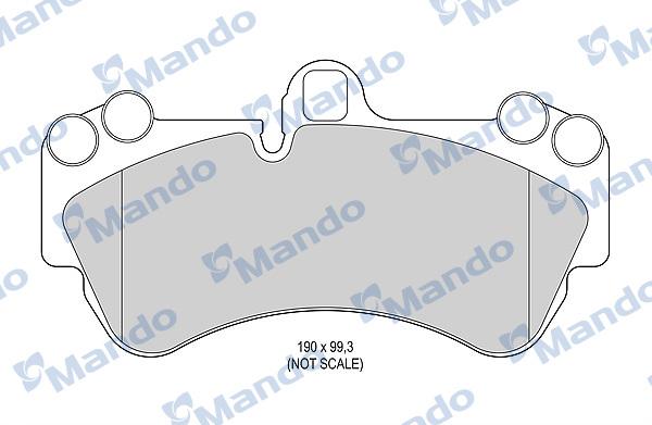 Mando MBF015783 - Тормозные колодки, дисковые, комплект unicars.by