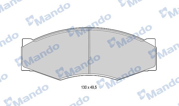 Mando MBF015725 - Тормозные колодки, дисковые, комплект unicars.by