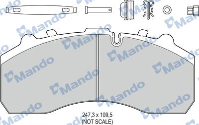 Mando MBF016061 - Тормозные колодки, дисковые, комплект unicars.by