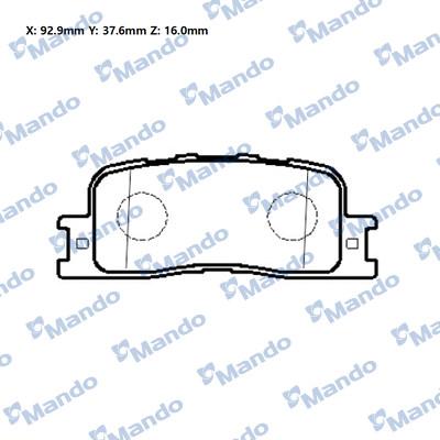 Mando MBF010315E - Тормозные колодки, дисковые, комплект unicars.by