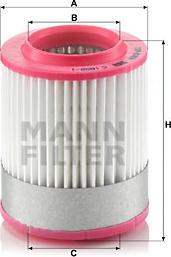 Mann-Filter C 1652/1 - Воздушный фильтр, двигатель unicars.by