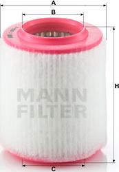 Mann-Filter C 1652/2 - Воздушный фильтр, двигатель unicars.by