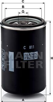 Mann-Filter C 811 - Воздушный фильтр, двигатель unicars.by