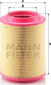 Mann-Filter C 25 660/2 - Воздушный фильтр, двигатель unicars.by