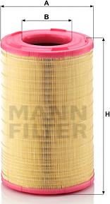 Mann-Filter C 25 003 - Воздушный фильтр, двигатель unicars.by