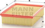 Mann-Filter C 25 118/1 - Воздушный фильтр, двигатель unicars.by