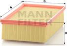 Mann-Filter C 25 136 - Воздушный фильтр, двигатель unicars.by