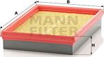 Mann-Filter C 2573 - Воздушный фильтр, двигатель unicars.by