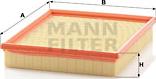 Mann-Filter C 2696 - Воздушный фильтр, двигатель unicars.by