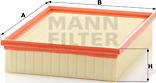 Mann-Filter C 26 168/2 - Воздушный фильтр, двигатель unicars.by