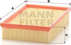 Mann-Filter C 28 100 - Воздушный фильтр, двигатель unicars.by