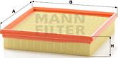 Mann-Filter C 2290 - Воздушный фильтр, двигатель unicars.by