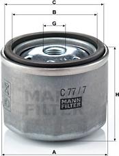 Mann-Filter C 77/7 - Воздушный фильтр, двигатель unicars.by