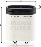 Mann-Filter CP 27 001 - Воздушный фильтр, двигатель unicars.by