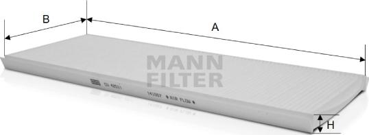 Mann-Filter CU 4251/1 - Фильтр воздуха в салоне unicars.by