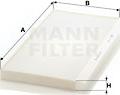 Mann-Filter CU 5366 - Фильтр воздуха в салоне unicars.by