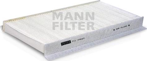 Mann-Filter CU 3162/1 - Фильтр воздуха в салоне unicars.by