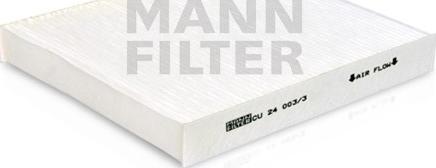 Mann-Filter CU 24 003/3 - Фильтр воздуха в салоне unicars.by