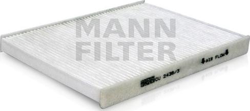 Mann-Filter CU 2436/3 - Фильтр воздуха в салоне unicars.by