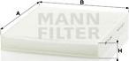 Mann-Filter CU 2545 - Фильтр воздуха в салоне unicars.by