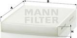 Mann-Filter CU 2559 - Фильтр воздуха в салоне unicars.by