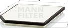 Mann-Filter CU 2525 - Фильтр воздуха в салоне unicars.by