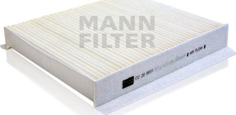 Mann-Filter CU 20 001/1 - Фильтр воздуха в салоне unicars.by