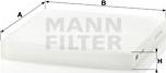 Mann-Filter CU 2358 - Фильтр воздуха в салоне unicars.by