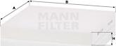 Mann-Filter CU 23 024 - Фильтр воздуха в салоне unicars.by