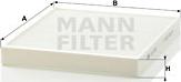 Mann-Filter CU 2757 - Фильтр воздуха в салоне unicars.by